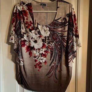 JM Collection Floral Women's Top